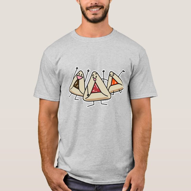 Purim hamantaschen Gebäck Sameach Oznei Haman T-Shirt (Vorderseite)