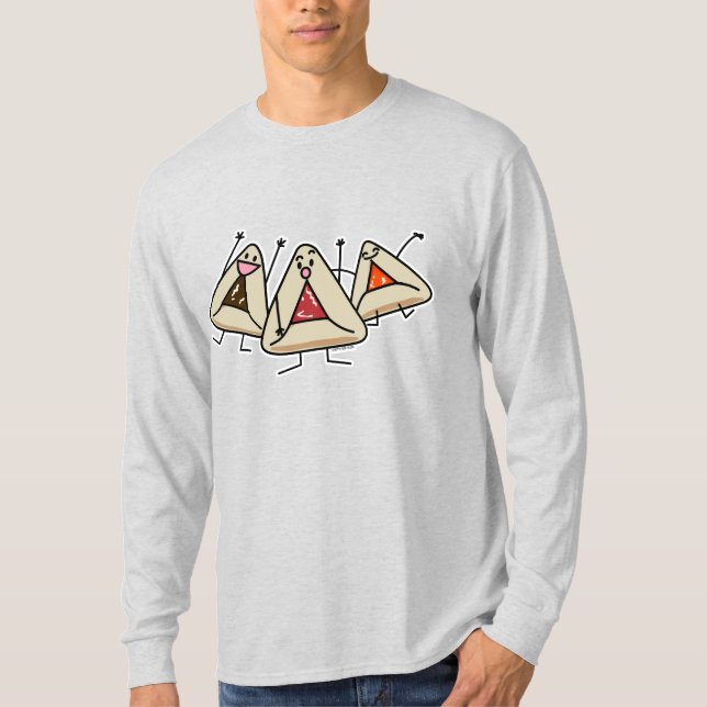 Purim hamantaschen Gebäck Sameach Oznei Haman T-Shirt (Vorderseite)