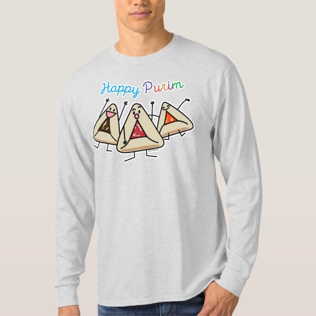 Purim hamantaschen Gebäck Sameach Oznei Haman T-Shirt (Vorderseite)