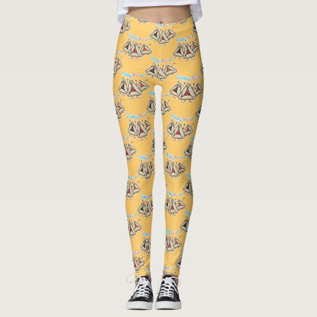 Purim hamantaschen Konditii Sameach Oznei Haman Leggings (Vorderseite)