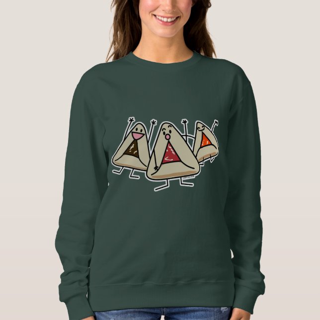 Purim hamantaschen Konditii Sameach Oznei Haman Sweatshirt (Vorderseite)