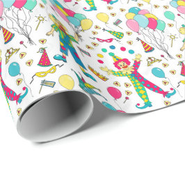 Purim Jewish Holiday Clowns Geschenkpapier
