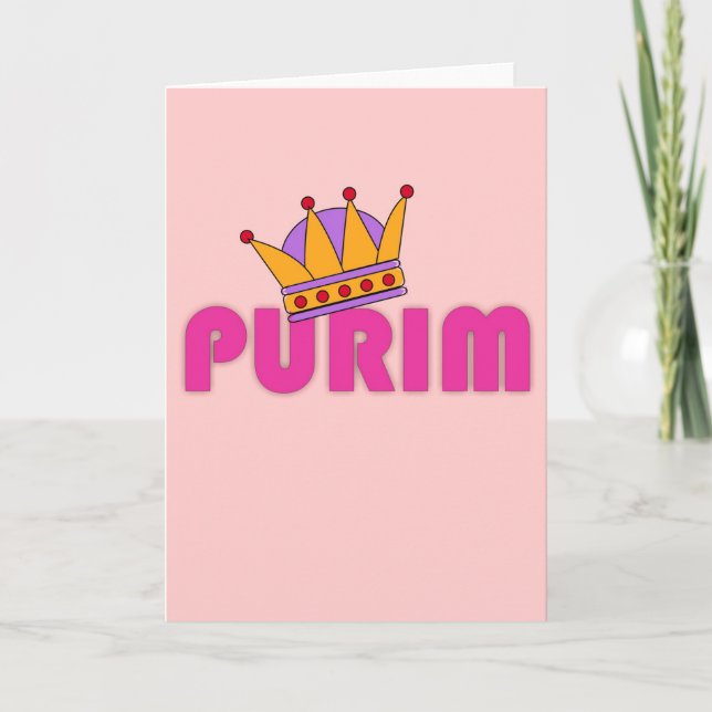 Purim Karte mit Krone (Vorderseite)