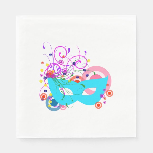 Purim Mask Serviette (Vorderseite)