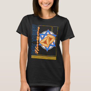 Purim No Today Haman Hamantash jüdisches Kostüm Pu T-Shirt