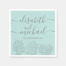 Puristisch blau mit romantischer Korallenkalligrap