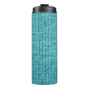 Puristische Blautextur Thermosbecher
