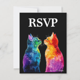 🌈 Purktly Your: Eine Regenbogen-Liebe RSVP Karte