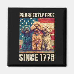 Purkutsch freier Cavapoo Hund Lover 4. Juli Magnet