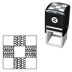 PURL STRICK-KONTROLLSTEMPEL 1,5" Quadrat Selbstfär Permastempel