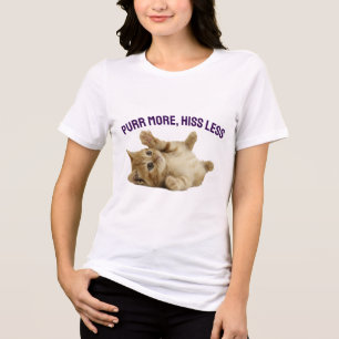 Purmore, Hiss Les - Funny Orange Tabby Cat Women Tri-Blend Shirt