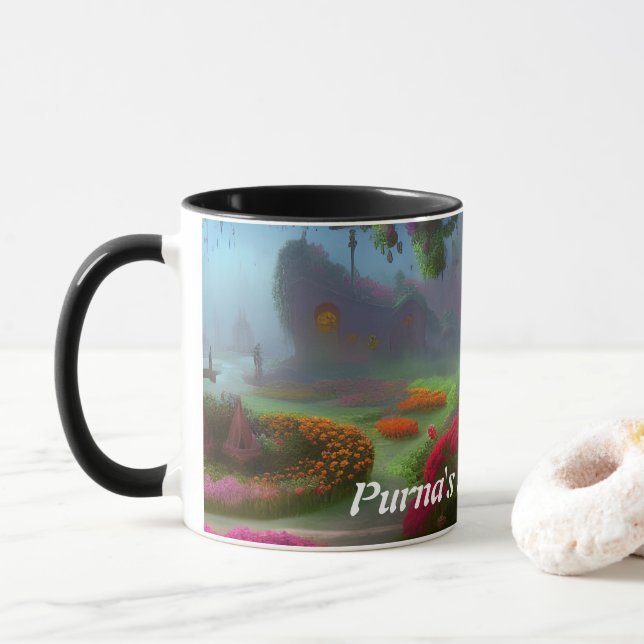 Purnas Morgen Tee Personalisiert anpassbar Tasse (Mit Donut)