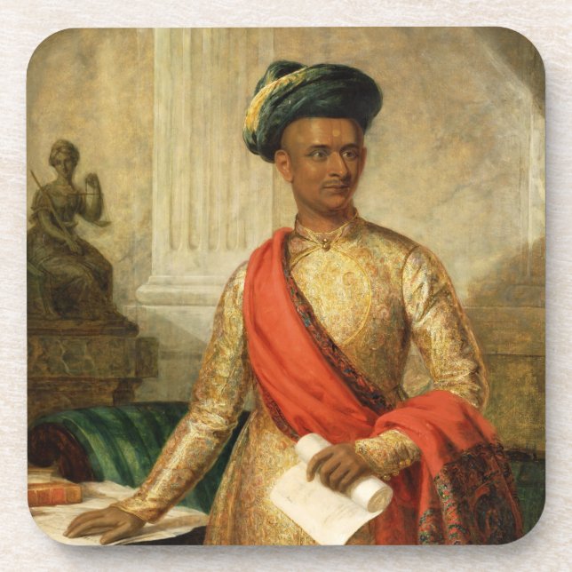 Purniya, Hauptminister von Mysore, c.1801 (Öl an Untersetzer (Vorderseite)