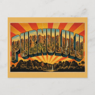 Purnululu Nationalpark WA Vintage Reise Kunst Postkarte