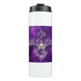 Purple Abstract Fractal Bird Thermosbecher