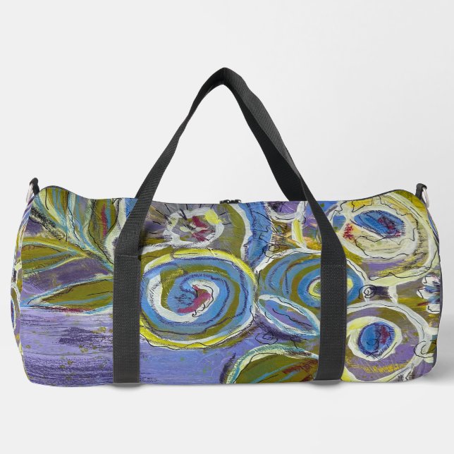 Purple and Blue by Lydia's Art Sangria Duffle Bag (Vorderseite)