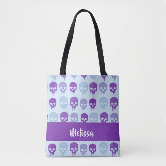 Purple and blue melting skulls pattern (Vorderseite)