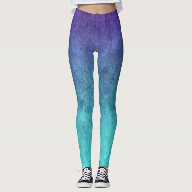 Purple And Blue Mixed Colors Leggings (Vorderseite)