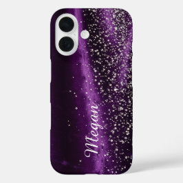 Purple and diamonds - Stunning Barely There iPhone 16 Hülle