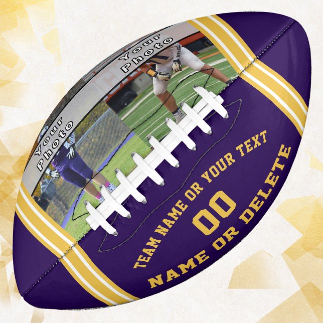 Purple and Gold 2 Photos, Personalized Football (Von Creator hochgeladen)