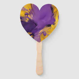 Purple and Gold Abstract Fächer