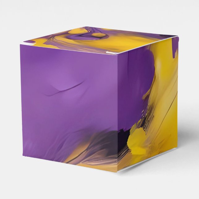 Purple and Gold Abstract Geschenkschachtel (Vorderseite)