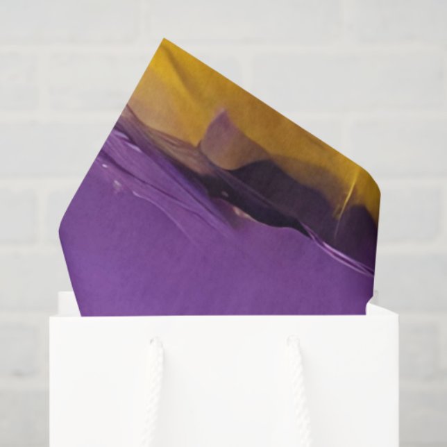 Purple and Gold Abstract Seidenpapier (Geschenktüte)