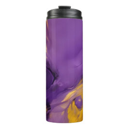 Purple and Gold Abstract Thermosbecher