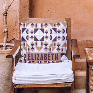 Purple and gold Aesthetic abstract Pattern Kissen