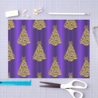 Purple and Gold Christmas  Seidenpapier