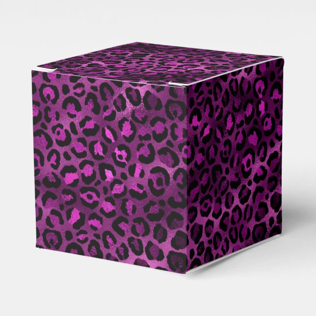 Purple and Gold Leopard Series Design 3 Geschenkschachtel (Vorderseite)