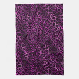 Purple and Gold Leopard Series Design 3 Geschirrtuch