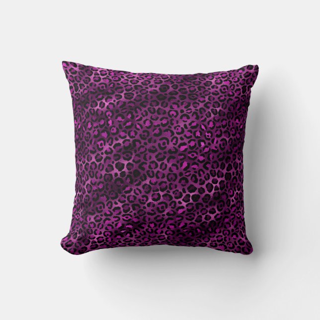 Purple and Gold Leopard Series Design 3 Kissen (Vorderseite)