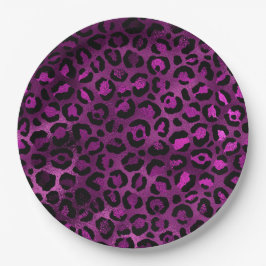 Purple and Gold Leopard Series Design 3 Pappteller