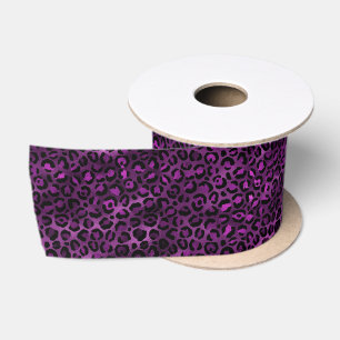 Purple and Gold Leopard Series Design 3 Satinband