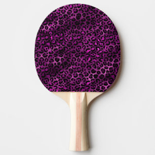 Purple and Gold Leopard Series Design 3 Tischtennis Schläger