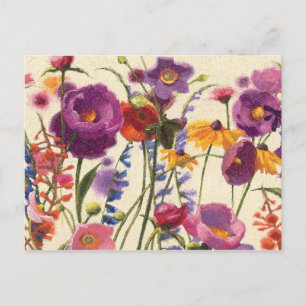 Purple and Orange Poppy Melody Postkarte