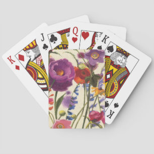 Purple and Orange Poppy Melody Spielkarten