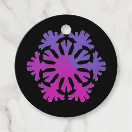 Purple and pink snowflake  geschenkanhänger