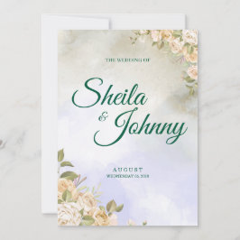 Purple and Sage Pastel Elegance Wedding  Einladung