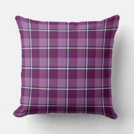 Purple and Trendy Pink Plaid Kissen