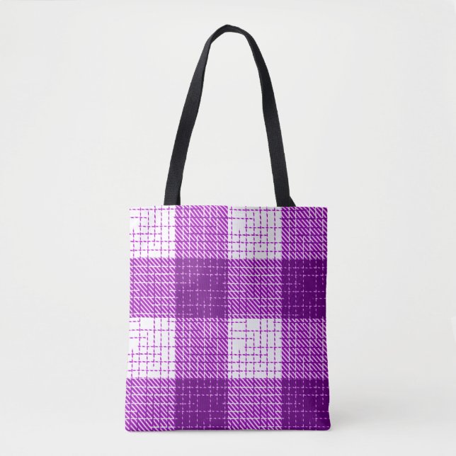 Purple and White Bold Checkered Plaid Design  (Vorderseite)