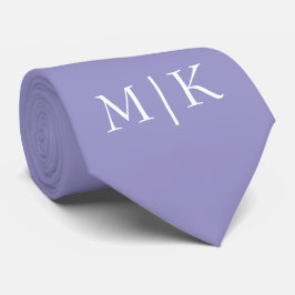Purple and White | Modern Monogram Krawatte