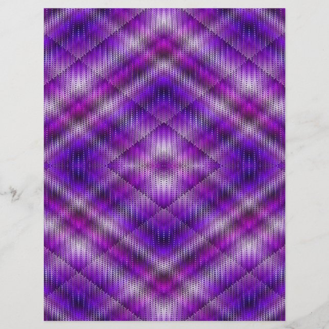 Purple Argyle Bulk Scrapbook Paper Pages Flyer (Vorne)