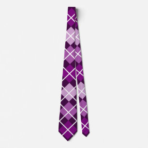 Purple Argyle Tie Krawatte