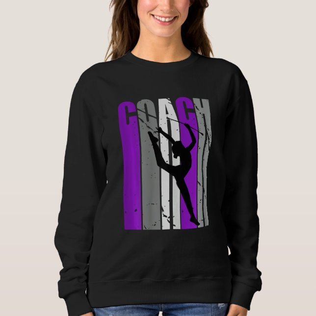 Purple Artistic Rhythmic Gymnastics Coach Teacher Sweatshirt (Vorderseite)