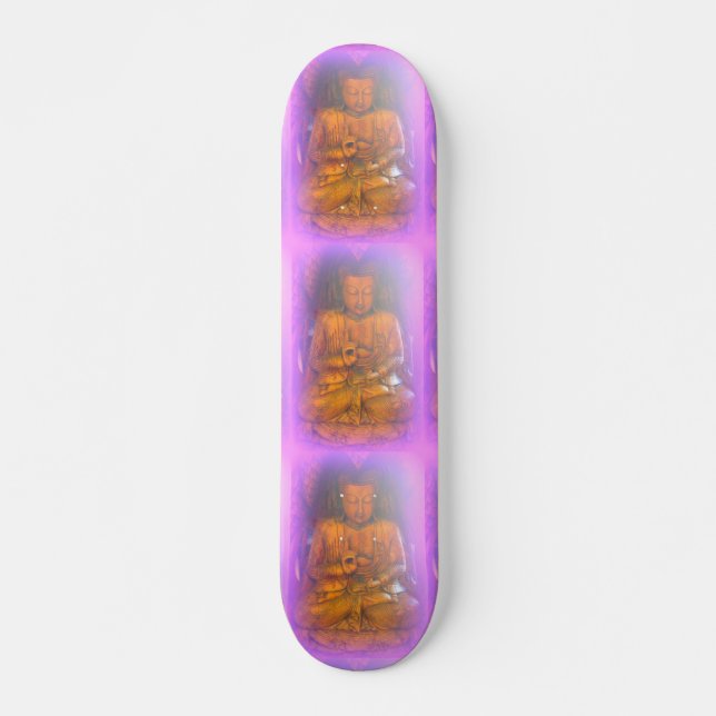 purple aura buddhas skateboard (Vorne)