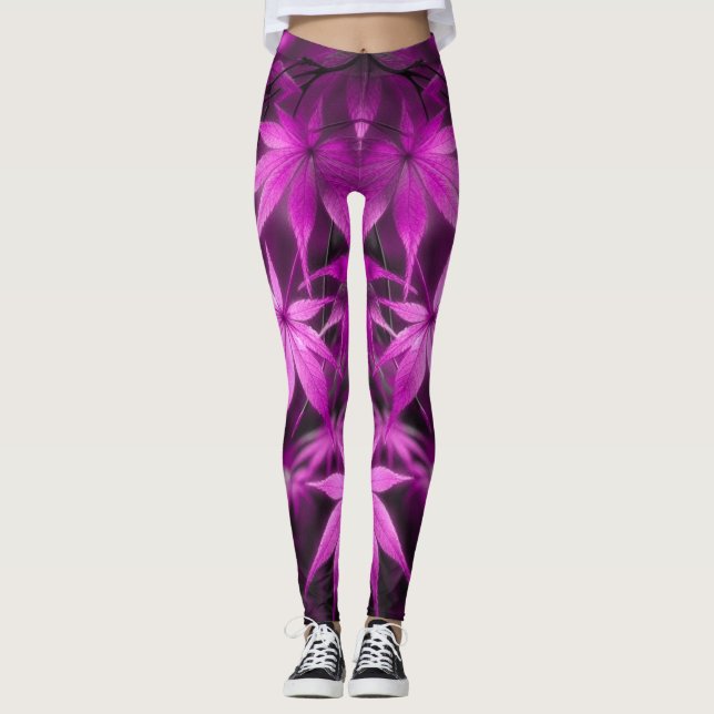 Purple Autumsport Leggings (Vorderseite)