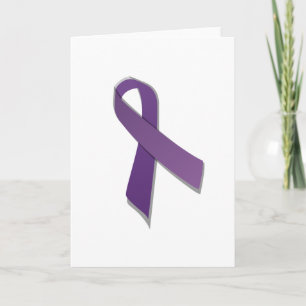 Purple awareness ribbon karte