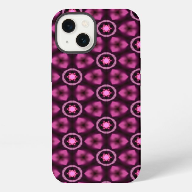 Purple Berry Geometric Pattern Case iPhone Hülle (Rückseite)